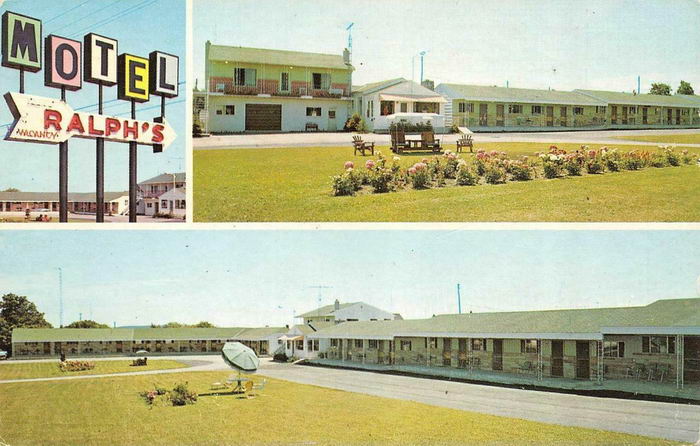 Ralphs Motel (Normandy Motel, Motel Normandy, Ralphs Northland Court) - Old Postcard Photo (newer photo)